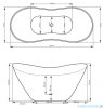 Besco Viya Glam złota 160x70cm wanna wolnostojąca + odpływ klik-klak #WMD-160-VZ